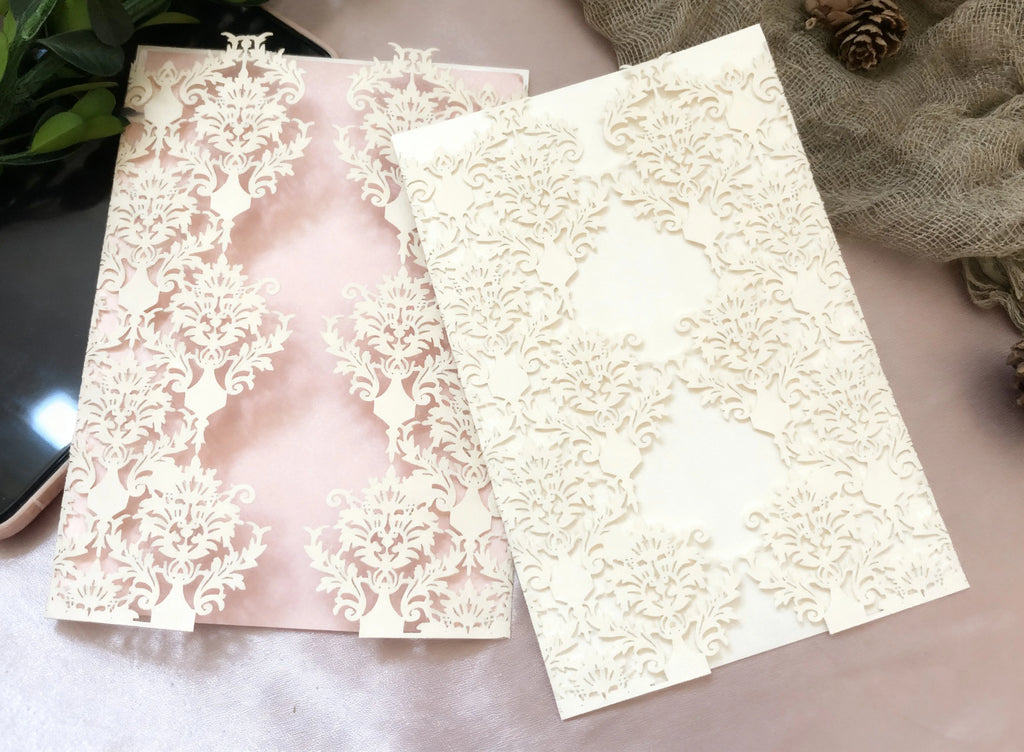 10pcs Ivory,Deep Blue Laser Cut Wedding Invitation Cards,Invite,Birthday Invitation,Greeting for Party Favor Gift Decoration
