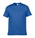 Men's T-shirt - 100% Pure Cotton, Round-Neck, Short-Sleeved, High-Quality, Loose-Fitting, Casual, Solid Color, Custom Printed An