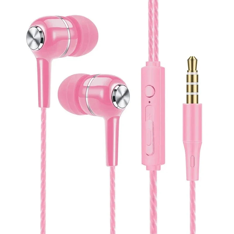 Universal Wired Headphones 3.5mm Sport Earbuds with Bass Phone Earphones Stereo Headset with Mic volume control Music Earphones
