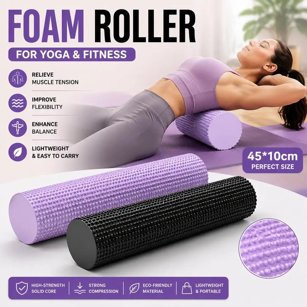 EVA Foam Roller High Density Yoga Pilates Deep Tissue Trigger Point Muscle Massage Back Leg Body Gym Fitness Home Pain Relief