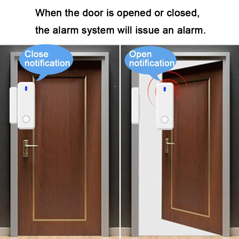 WiFi GSM Home Security Alarm System Work With Tuya Smart Life APP Touch Keyboard RFID Wireless Door Motion Water Sensor Alarm