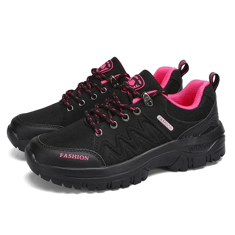 Women's Outdoor Hiking Shoes Non-slip Wear-resistant Breathable Trekking Shoes Lightweight Casual Sneakers for Camping Climbing