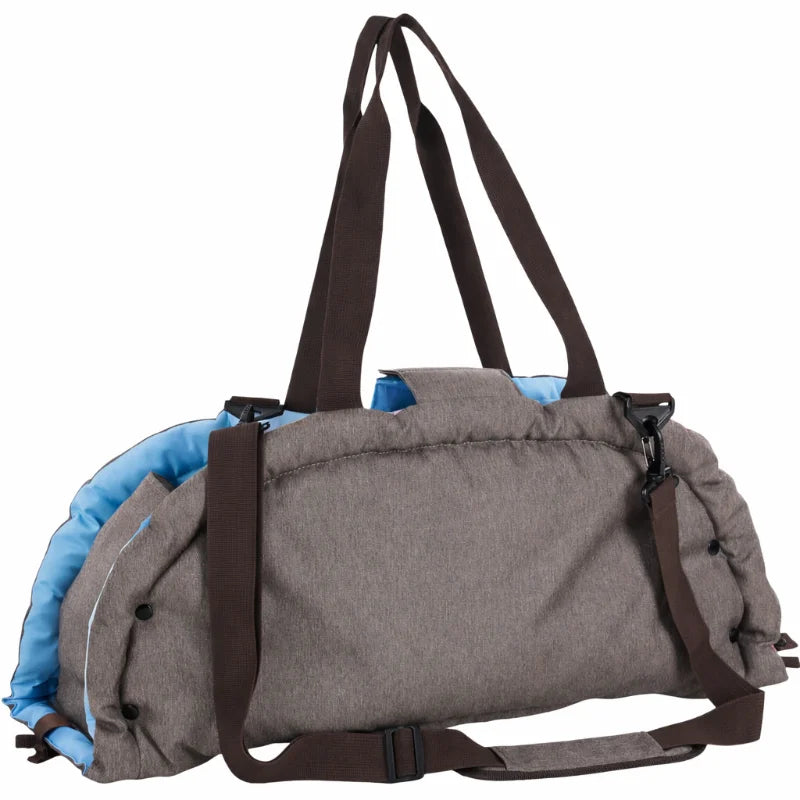 2-in-1 Foldable Pet Travel Bag Portable Pet Carrier With Soft Padding Adjustable Strap Safety Leash Clip Cats Small Dogs Car Use