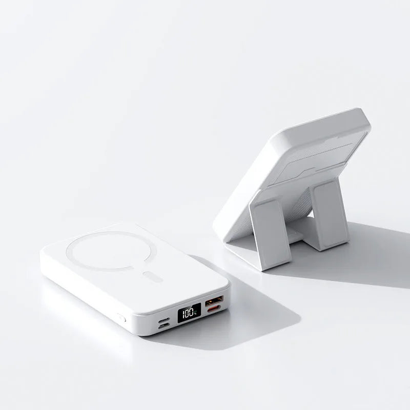 Portable Travel Charger with Phone Holder Powerbank for Magsafe iPhone AirPods pro - Wireless External Battery Power Banks