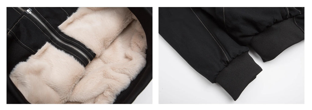 Winter Jackets Fur Collar Parkas Women Vintage Thicken Fleece Warm Jackets Streetwear Harajuku Hip Hop Padded Y2K Chic Outwear