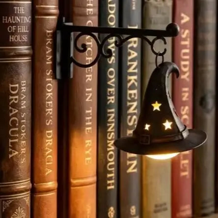 Ghost Bookshelf Lantern，Library Mini Bookshelf Lamp, Little Cute Lantern-Decorative Library Hanging Resin Lighting