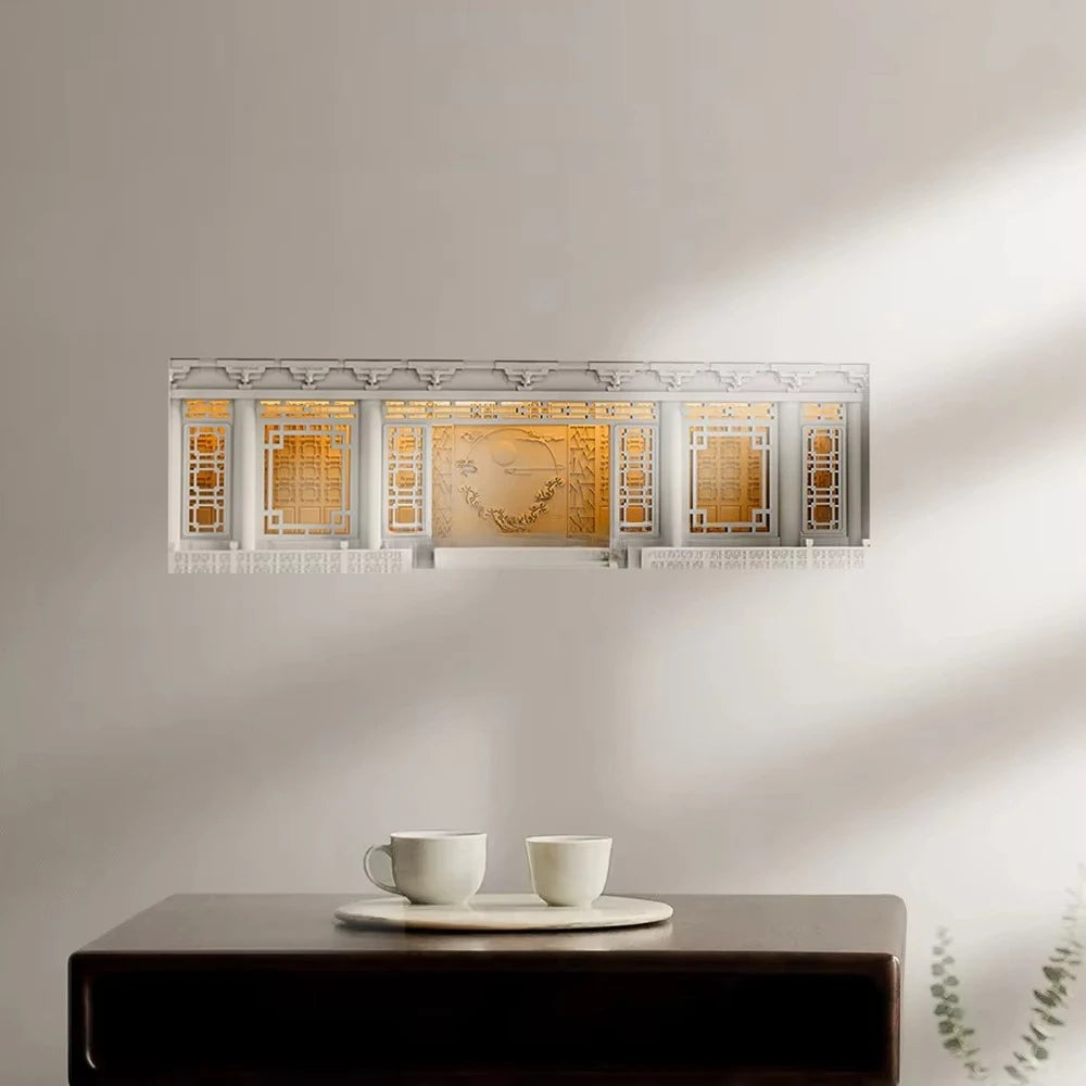 Chinese architectural style 3w Light Emitting Diode 3000K Wall-mounted wall lamp Home living room Interior decoration gypsum