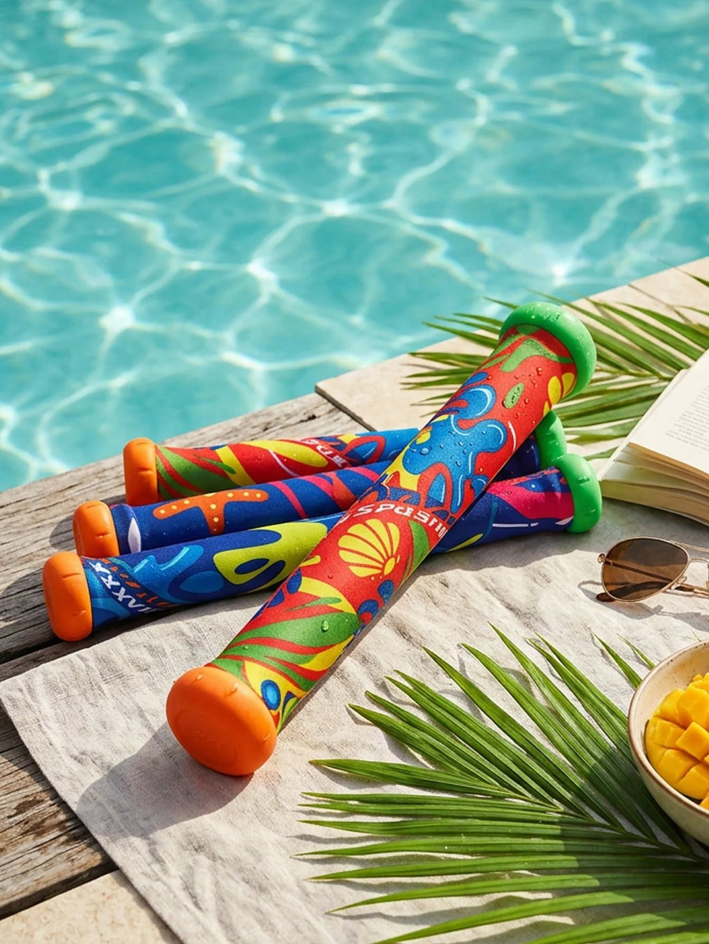 Pvc Swimming Pool and Water Play Accessories, Adult Party Games, Diving Sticks, Summer Pool Diving Toys (Random Colors), Educational Throwing Toys, Outdoor Pool Gifts, Swimming Gear, Suitable for Beach, Pool, and Bathroom.