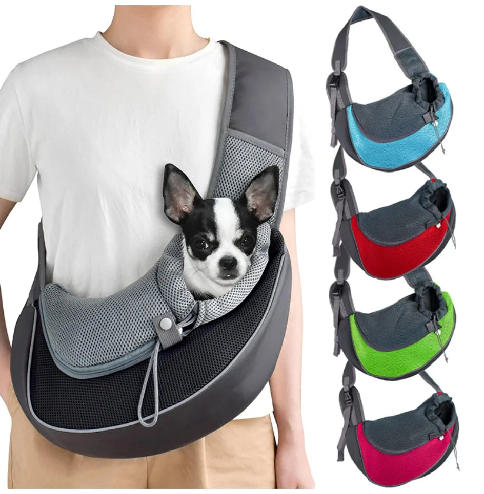 Pet Cat Dog Carrier Backpack Travel Tote Shoulder Bags Mesh Sling Carry Pack Pet Carrying Supplies Crossbody Shoulder Bag