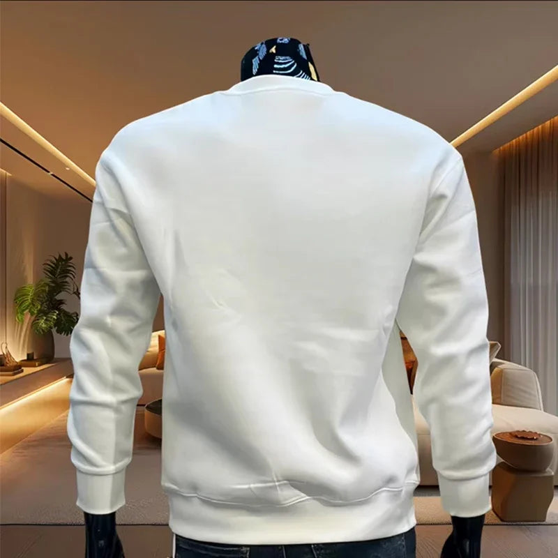 Men's Sweatshirts Casual O Neck Long Sleeves Pullover Tracksuit Outdoors Sports Jogging Clothes Versatile Street Tops Sportswear