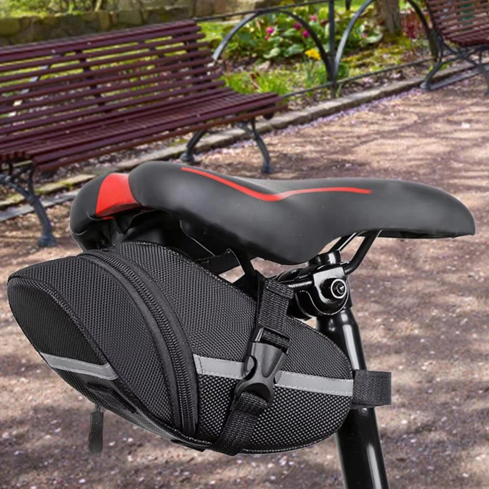 Black Bicycle WaterProof Saddle Bag Bicycle Reflective Tail Bag MTB Bike Universal Rear Bag Outdoor Bicycle Accessories