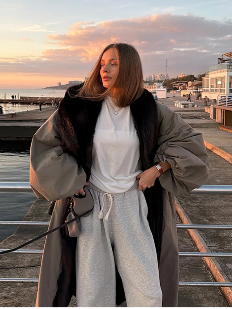 Oversized Trench-style Coats Warm Luxe Casual Effortless Women Jackets Street Autumn Lady Trendy Outerwears