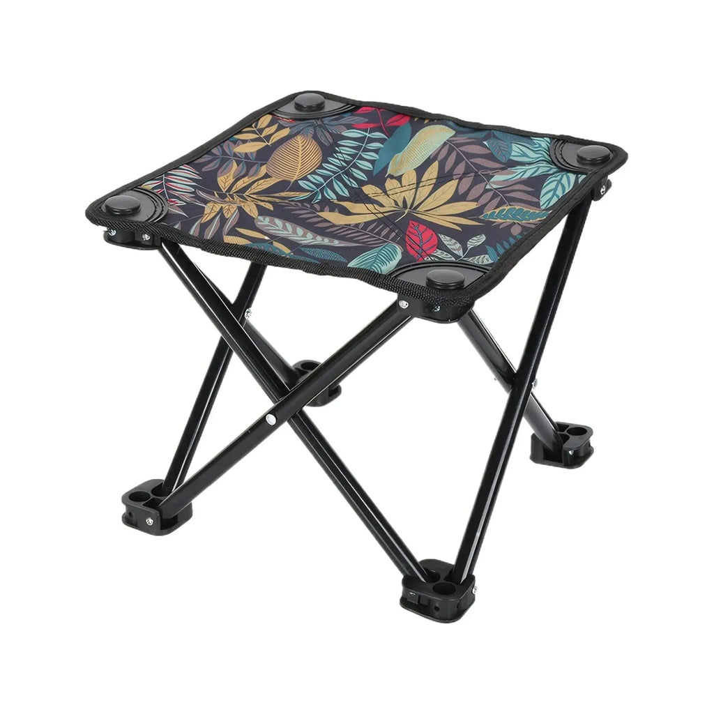 Outdoor Portable Folding Stool Camping Collapsible Foot Stool Hiking Beach Travel Picnic Fishing Seat Tools for Camping Hiking