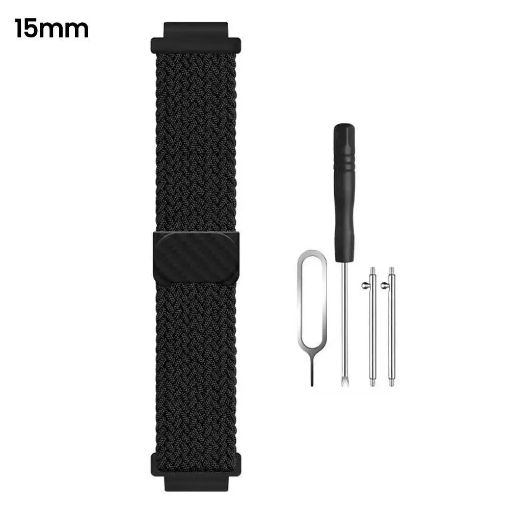 15 16 17mm Magnetic Nylon Watch Band for Xiaomi Redmi Mitu Xiaoxun Readboy 360 Kids Smartwatch Breathable Braided Strap