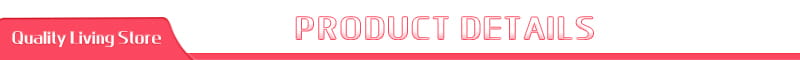 product details text in pink on a white background with a red banner reading quality living store showcasing a 3d printed pla garden hose water nozzle made from polylactic acid pla material