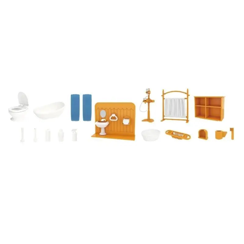 U13F Miniature Furniture Set for 1/12 Dollhouses Dining Room Kitchen Bathroom Living Room with Accessories for Scene Decors