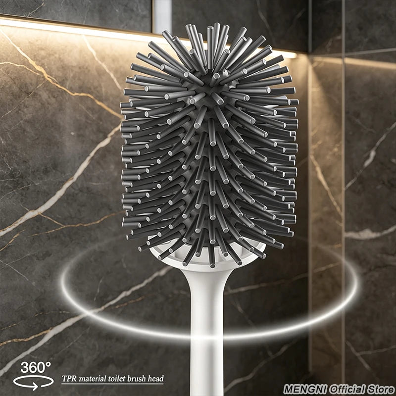 Wall-mounted Toilet Brush Bathroom Accessories Wall Floor Bathtubs Cleaning Tools Cleanliness Silicone Brush