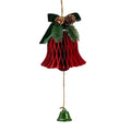 Seasonal Hanging Decorations For Honeycomb Paper Ornaments with Bell for Christmas Party Wedding New Year Baby Shower Office Use