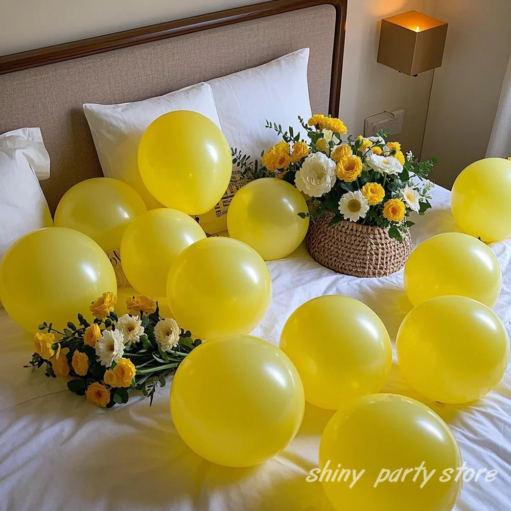 5-36inch Yellow Latex Balloons Wedding Birthday Party Baby Shower Event Celebration Balloon Arch Decorative Balloons for Party