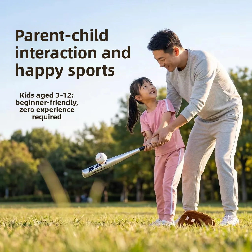 3 In 1 Baseball Set for Beginners,Baseball Bat/Baseball Glove/Soft Baseball Balls,Outdoor Backyard Training Sports Kit,Gift