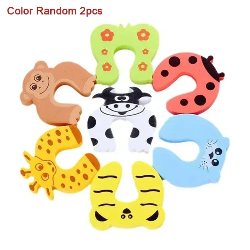 Baby Safety For Newborn Furniture Protection Card Door Stopper Security Cute Animal Care Child Lock Finger Protector