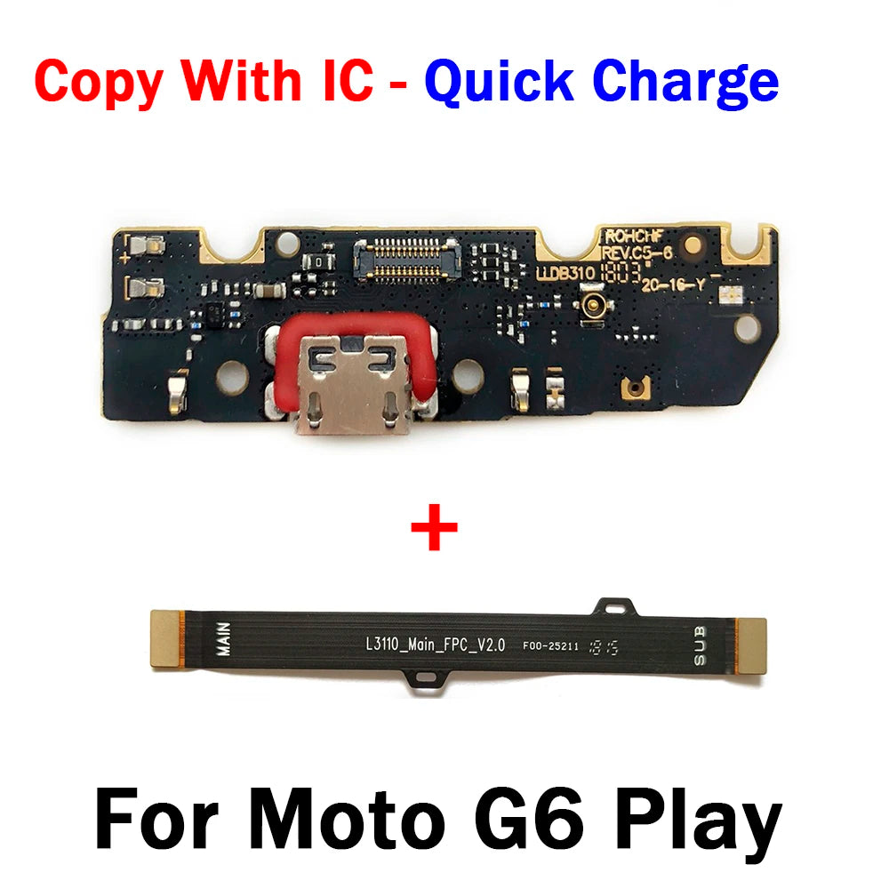Tested For Moto G6 G7 G8 G9 Play Plus Power G41 G100 USB Power Charging Board Connector Plug Port Dock With Mainboard Flex Cable