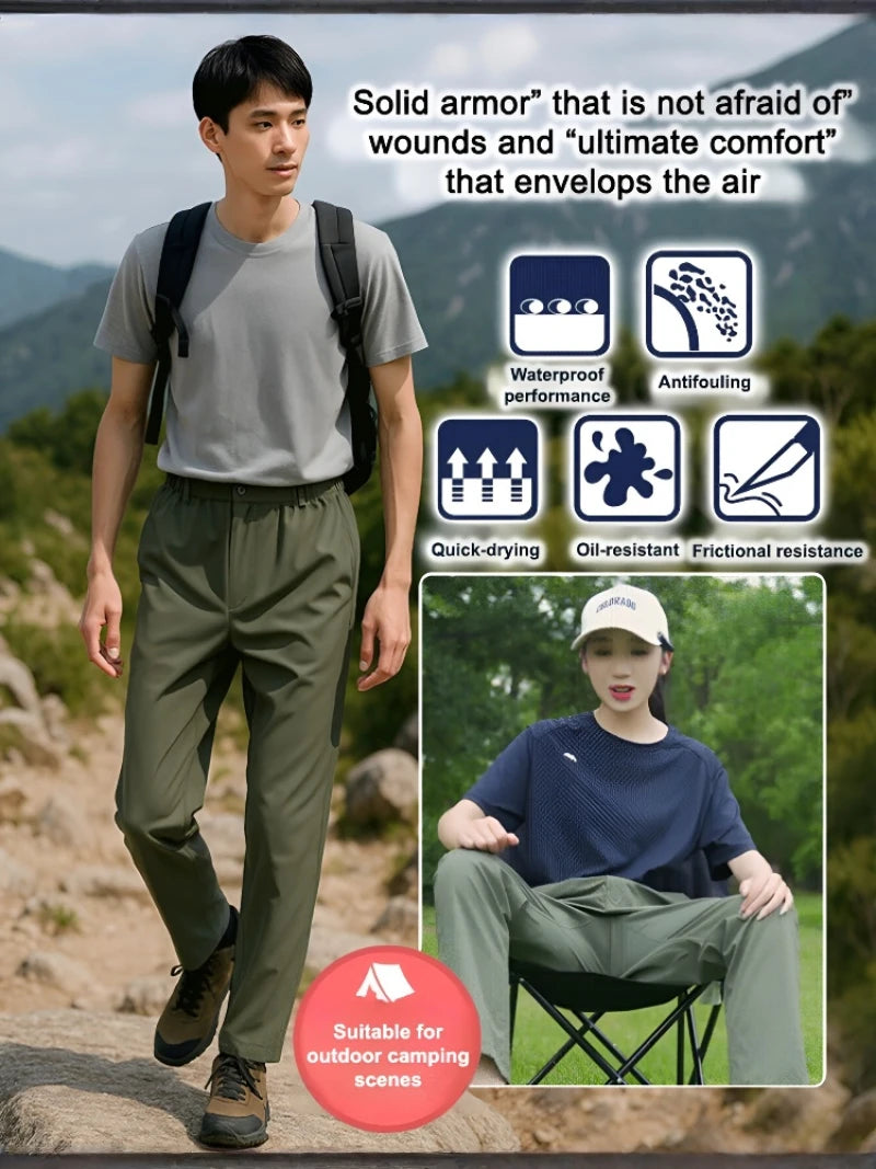Men's Casual Pants Summer Quick Drying American Work Pants Autumn Outdoor Breathable Waterproof Hiking Climbing Leisure Pants