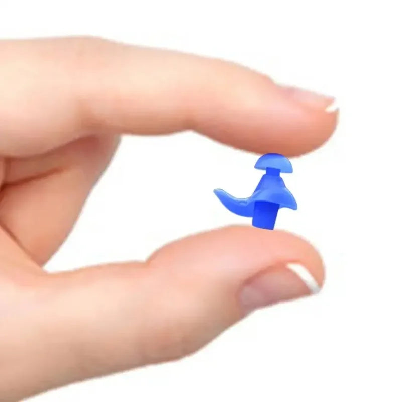 1 Pair Waterproof Silicone Earplugs - Soft Portable Swimming Accessories with Delicate Texture