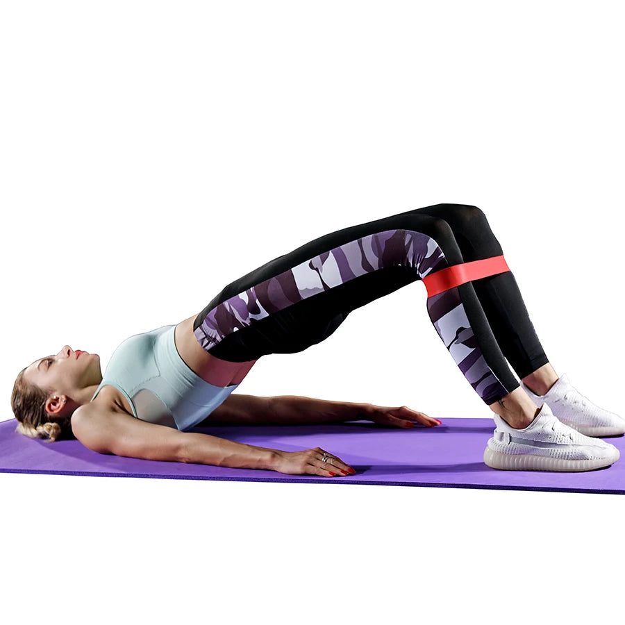 Fitness Resistance Loop Bands Rubber Elastic Exercise Bands, Multi Tension Training Bands for Yoga Pilates Home Workout