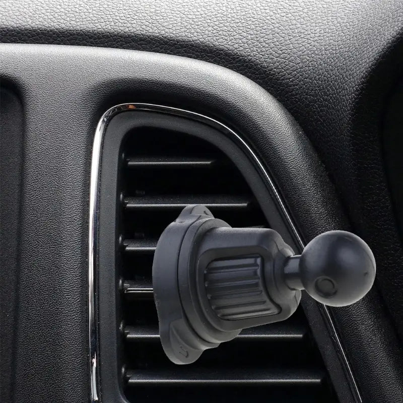 clip de fixation du support de téléphone pour grille d’aération de voiture en plastique noir, avec articulation sphérique de 17 mm, conçu pour une fixation sûre à la grille d’aération de la voiture.