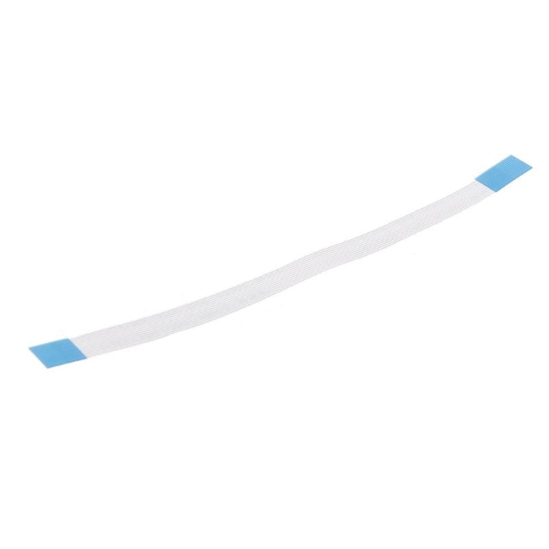 white flexible ribbon cable with blue adhesive tabs at each end for power switch connection in controller set