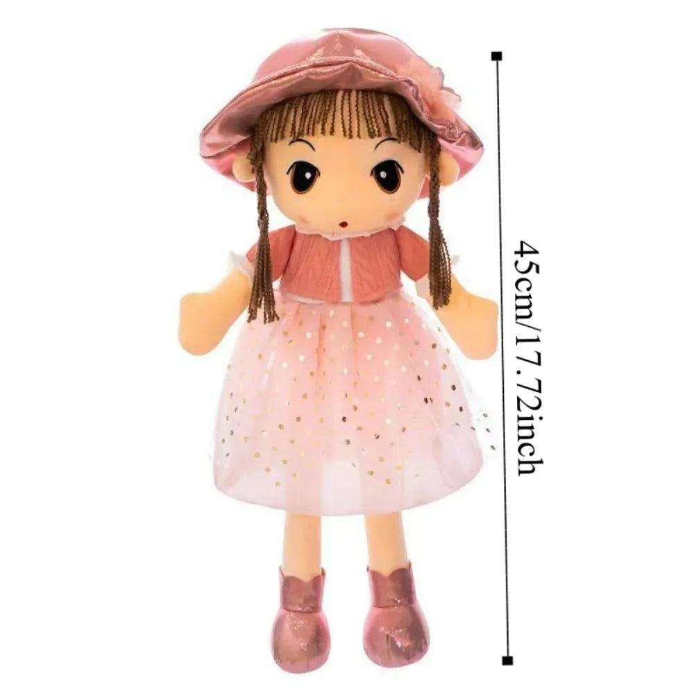Stuffed Animal Dolls Cartoon Sweetheart Doll Cute Design Rag Doll Style Gril Plush Toy 45CM Soft Girl Stuffed Toys Kids
