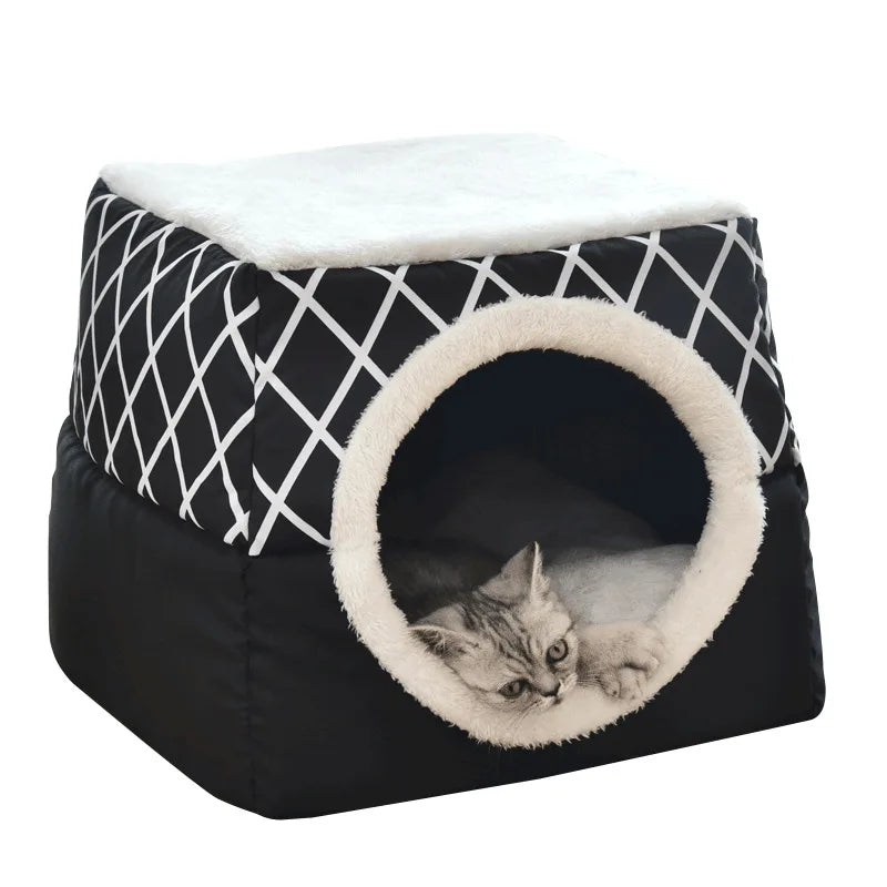 Cat Furniture Space Capsule Villa Style Enclosed Pet House Warm Winter Beds Pet Supplies