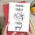 1 funny graduation card, suitable for him or her, an inspirational card sent by a friend, a fun gift for graduation day,
