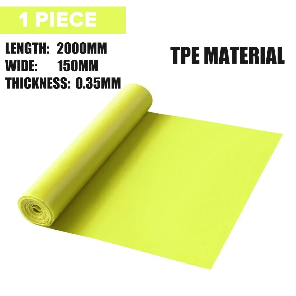 Length 200cm Yoga Pilates Stretch Resistance Band For Gym Fitness Exercise Band Training Elastic Rubber