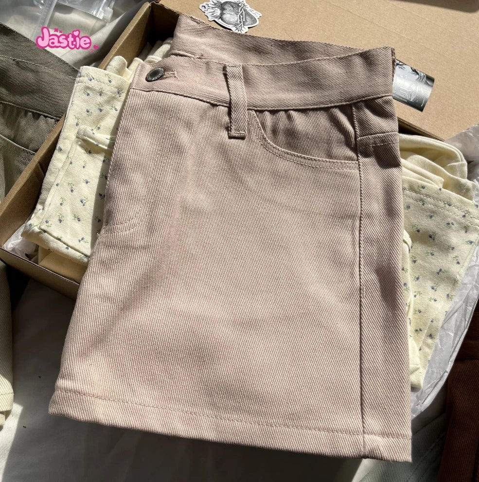 Casual Women Blue Denim Mini Skirts Summer Vintage High Waist Pockets A-line Skirts Female Y2k Streetwear Slim Bottoms 2024