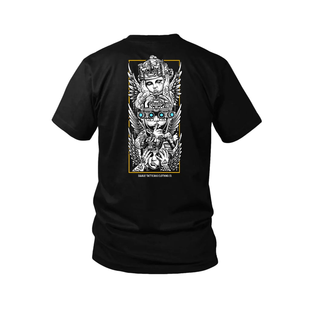 Men Clothes Fashion Tactical T-Shirts Streetwear 100% Cotton Loose Tops Breathable Comfortable Tee Military Enthusiast