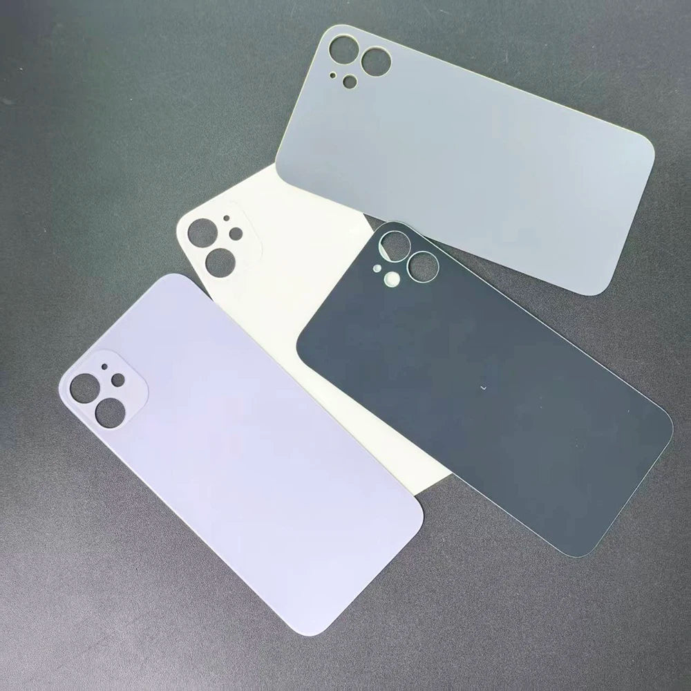 Back Glass Cover For iPhone 11 Replacement Rear Battery Door Housing Cover With Camera Lens Full Housing Back Panel Repair Parts
