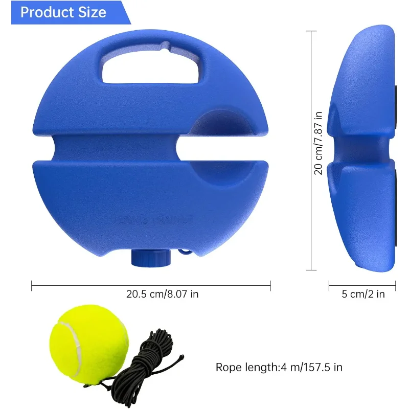 Tennis Trainer Rebound Ball Solo Training Equipment Portable Tennis Rebounder Kit with 1 String Ball for Beginners Exercise