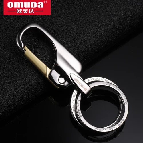 New Car Keychain   Fashion  Waist Buckle Stainless Steel Keyring Rotating Key Rings for Keychain Accessories Car Key Holder