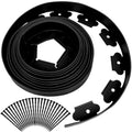 10M Landscape Edging Kit Fixed Garden Barrier Lawn Grass Plastic Edging Border Edging Garden Edging Coil for Lawn Yard Pathway