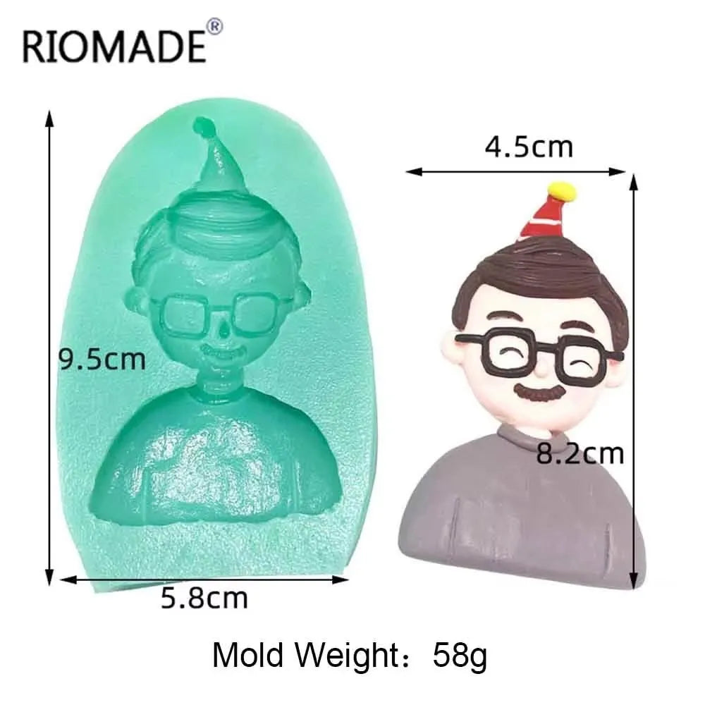 Father's Day Silicone Mold DIY Baking Mousse Biscuits Parent Birthday Insert The Cards Epoxy Mould Fondant Cake Decorating Tools