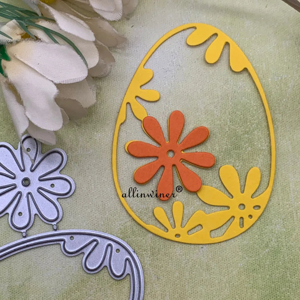 Easter Flowers Eggs Metal Cutting Dies Stencils For DIY Scrapbooking Decorative Embossing Handcraft Die Cutting Template