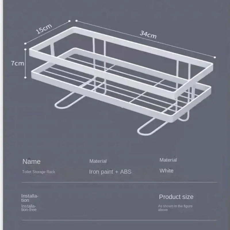 Wall Mounted Shelf for Bathroom No Drill over Toilet Storage Rack Aluminum Shower Organizer Bath Accessories Holder