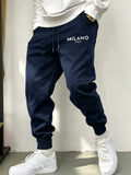 Men's casual jogger pants, comfortable autumn-winter sports pants, autumn-winter casual outdoor tapered pants - men's clothing