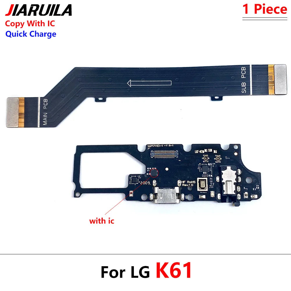 USB Charging Port Dock Charger Plug Connector Main Board Motherboard Flex Cable For LG K22 K41S K42 K52 K50S K51S K51 K61 K62