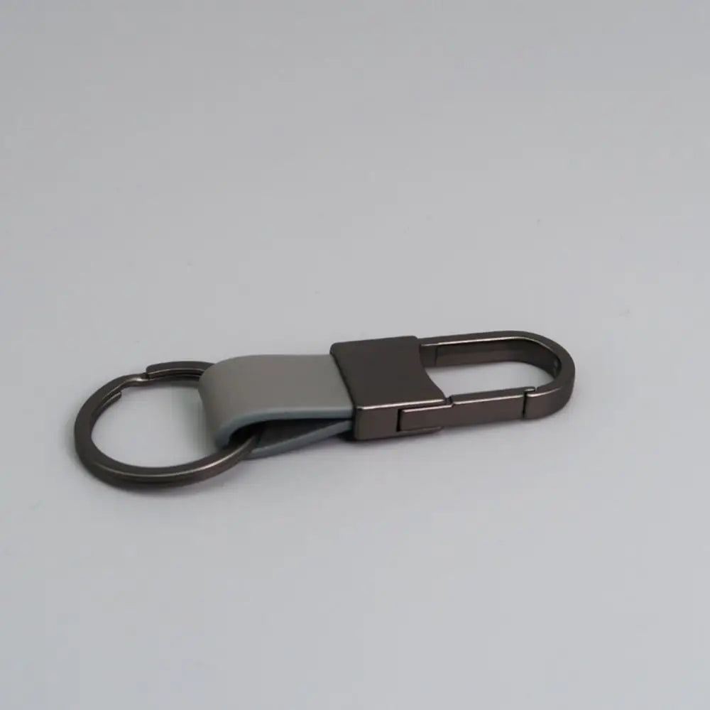 Alloy Leather Fur Keychain Anti-Lost Durable Leather Waist Hanging Key Chain Multifunctional Carabiner Holder