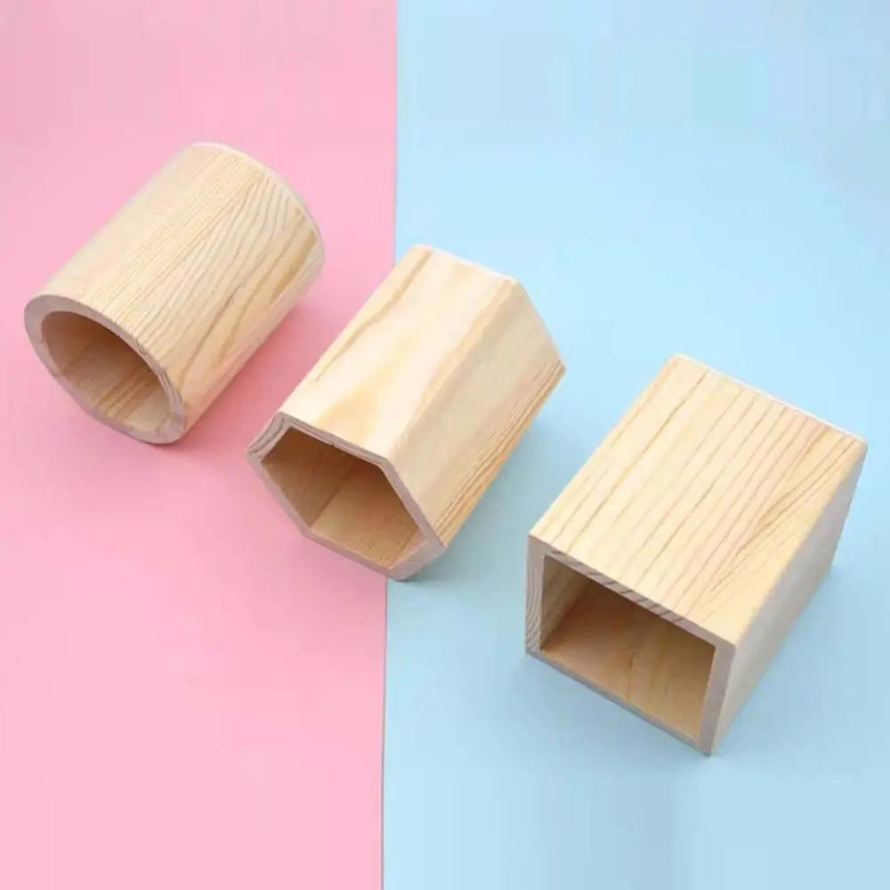 Lovely Fashion Desk Accessories Stationery Office Organizer Office Pen Holder Pencil Holders Storage Box Wooden