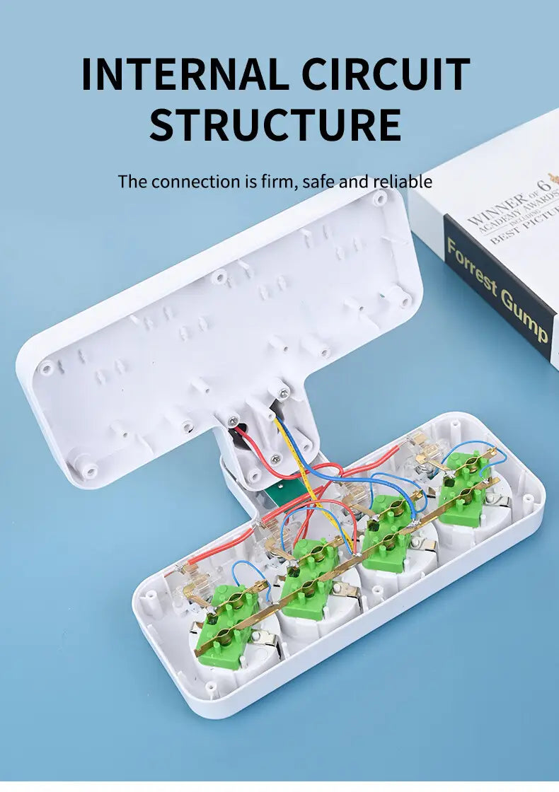 white plastic wall charger socket with usb ports showing green circuit components and colored wiring