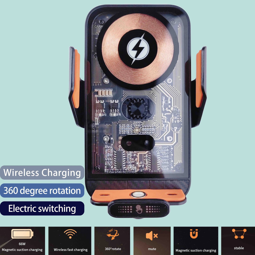 Car Phone Holder Wireless Charger Mobile Phone Holder Intelligent Infrared Air Vent Clip Mount Car Charger Universal Automotive